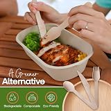 FOOGO Green Disposable Wooden Cutlery Set 150pcs Birch 16cm Eco Biodegradable view 4