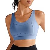 RUNNING GIRL High Impact Sports Bras for Women,Racerback Running Bra Workout Crop Tank Tops Longline Sports Bra Push up
