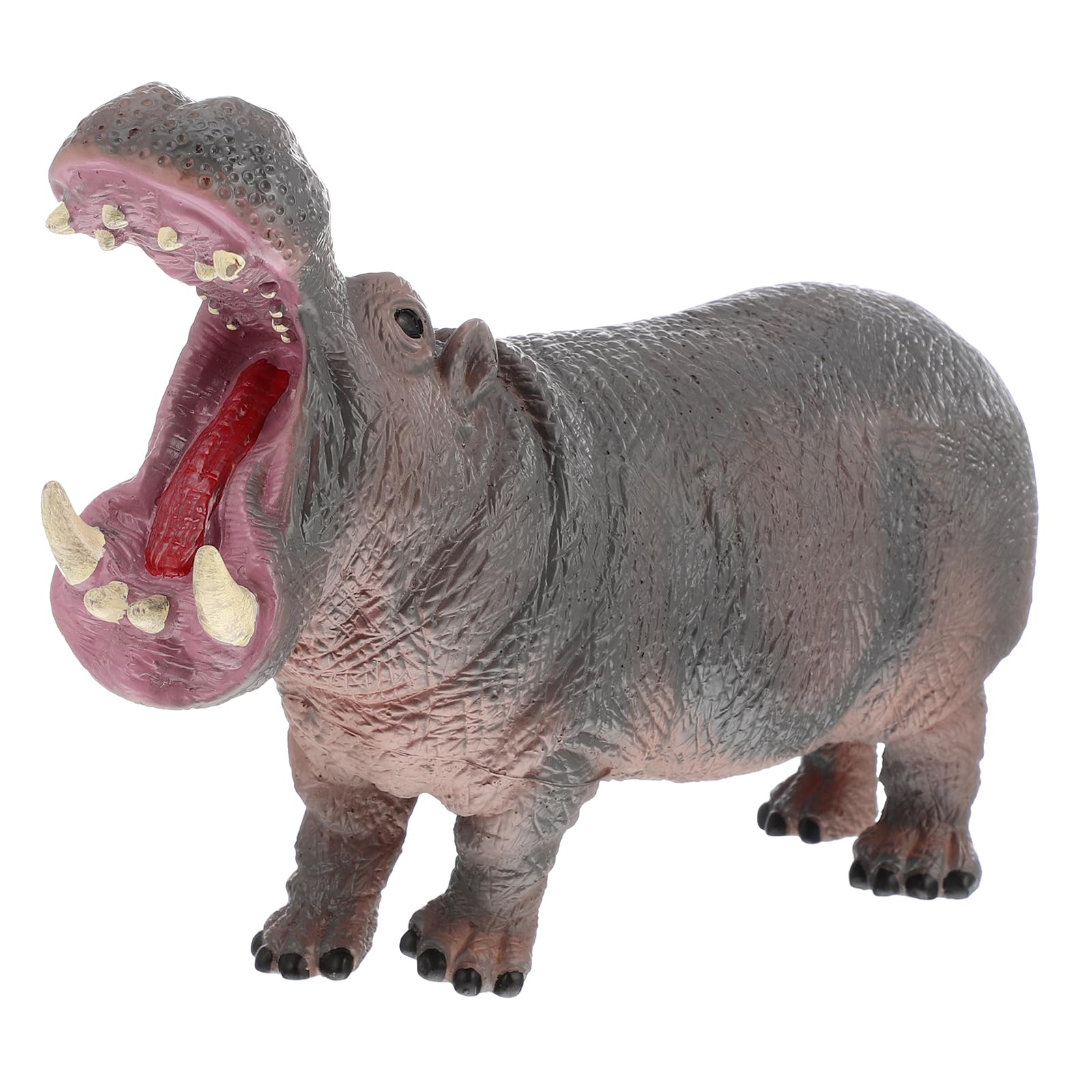 HEMOTON 1pc Simulated Animals Hippo Figurine Hippo Figure for Sculpture Rayan Toys for Wildlife Figurines Cake Toppers Toy Action Soft Rubber Vinyl Child Set