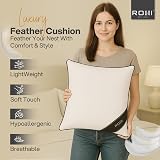 Rohi Pack of 2 Hypoallergenic Duck Feather Cushion Inserts 55cm x 55cm view 2