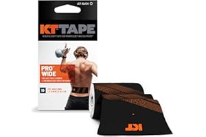 KT Tape, Pro Synthetic Kinesiology Athletic Tape, 10 Count, 10” Precut Wide Strips