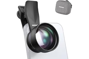 NEEWER 75mm Macro Phone Camera Lens with 17mm Threaded Lens Clip, 3X Magnification, 5 Elements in 5 Groups for Backplate, Pho