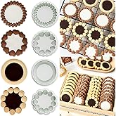 3D Flower Cookie Cutter Chocolate Sandwich Cookie Cutters Jam Biscuit Cutters for Baking Plastic Cookie Stamps Cookie Press Mold Sandwich Cookies Jam Biscuit Cutter Plunger Cookie Mold Fondant Molds