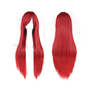 Amazon Com 80cm Long Synthetic Hair White Purple Cosplay Wigs