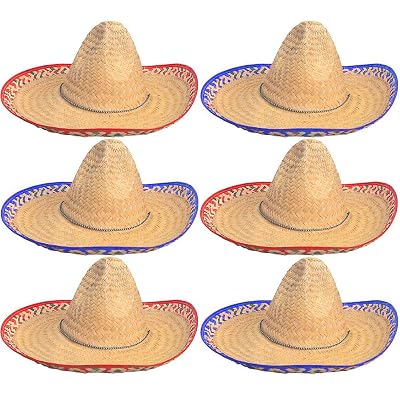 Buy Sombrero Hats Bulk 6 Pack Fits Most 