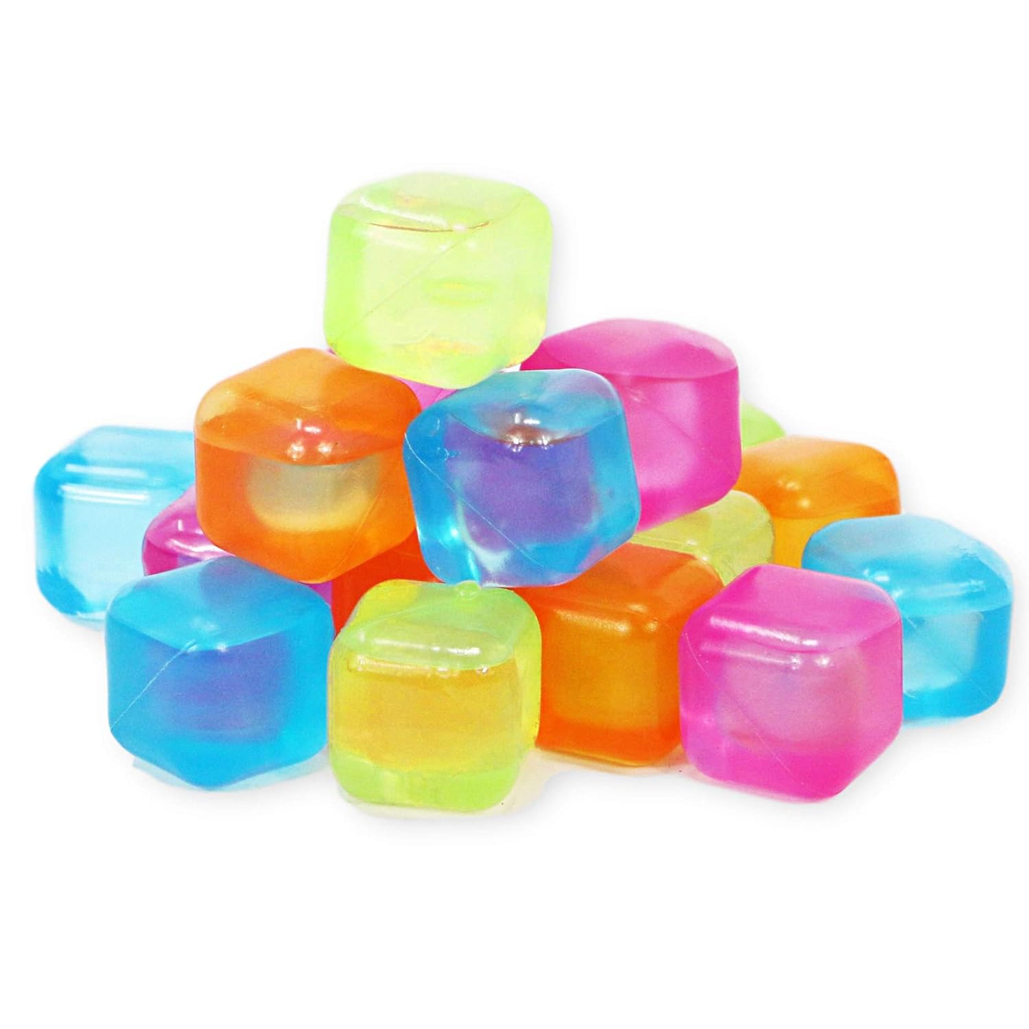 Reusable Ice Cubes Colored Plastic Square Ice Cubes for Drinks