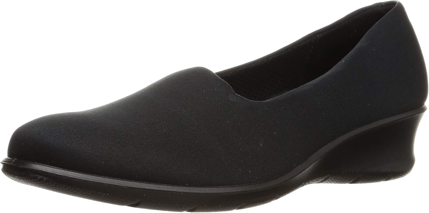 ECCO womens Finola Stretch Slip on Loafer Flat, Black, 9-9.5 US: Shoes