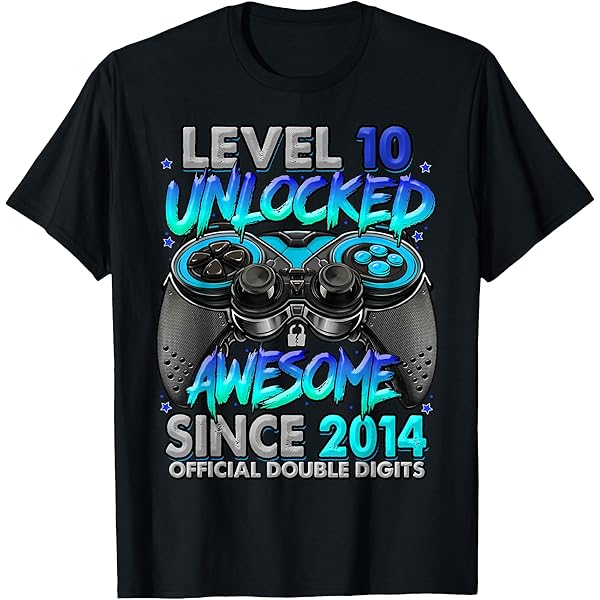 Amazon.com: Level 10 Unlocked Awesome Since 2014 Gaming 10th