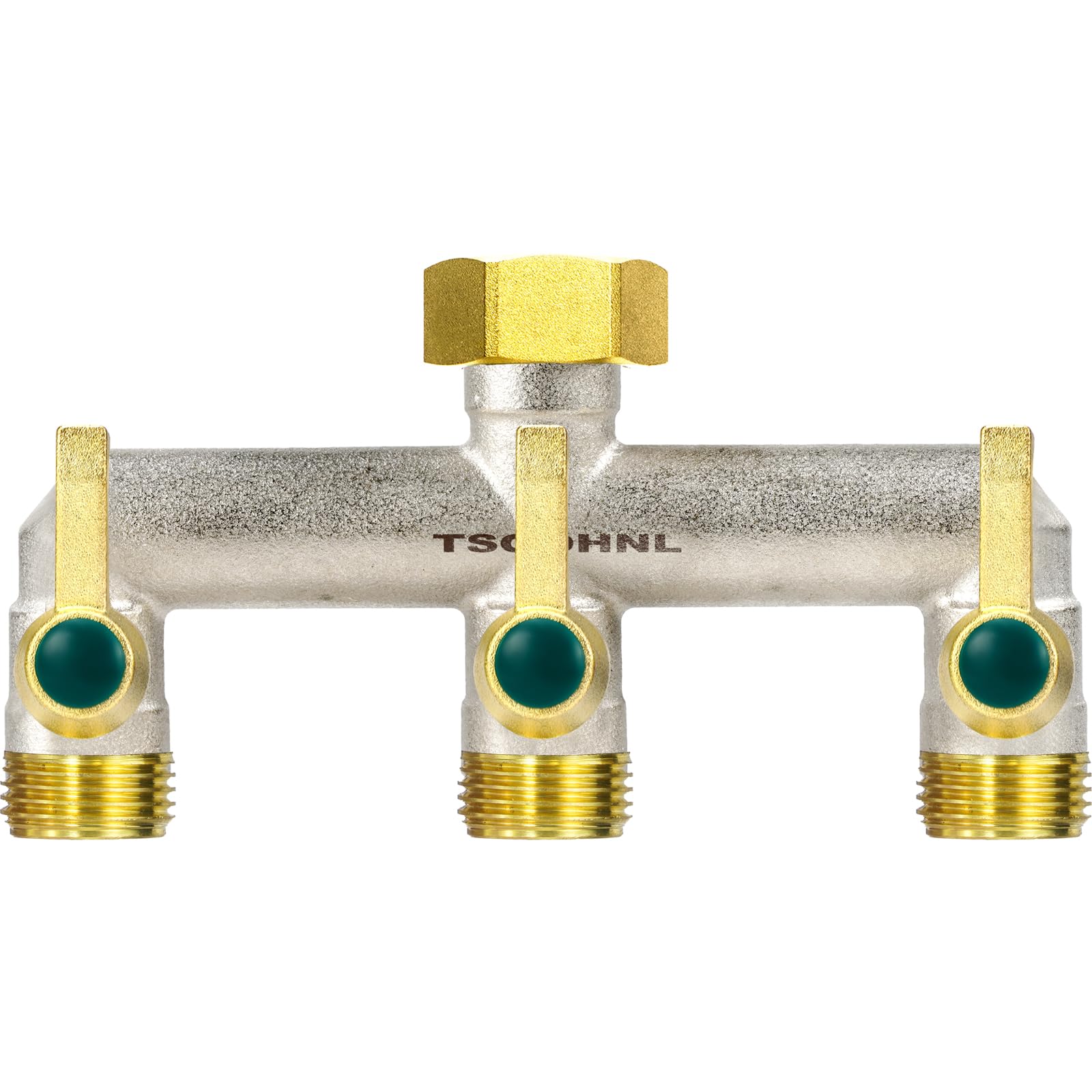 Photo 1 of 3/4 Inch Garden Hose splitter,Designed for installing multiple irrigation system timers,Suitable for high water pressure faucet manifolds - Freeze and rust resistant Full Flow 3 way valves
