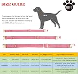 YUDOTE Ultra-soft Dog Collar Natural Cotton Corduroy Small Dogs Rosy Pink view 2