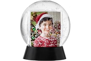 Neil Enterprises Inc. Sphere 2-Photo Snow Globe with Black Base