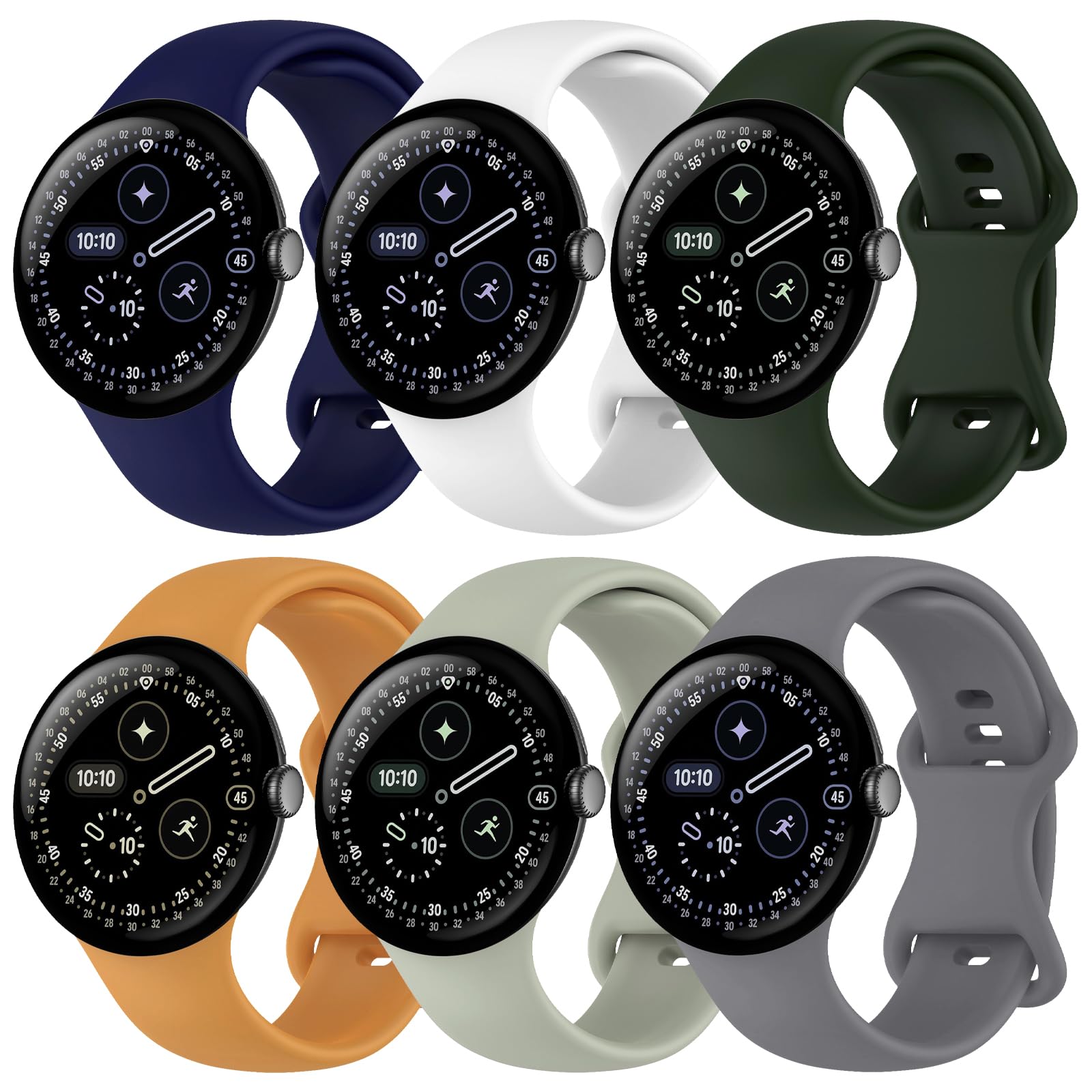 Eiavike Band Compatible with Google Pixel Watch 3/4 (45mm), Soft Silicone Sport Replacement Straps Bracelet for Google Pixel Watch 45mm