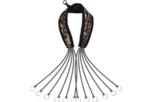 TAINAT Duck Hunting Game Carrier,Duck Strap Carrier,Camo Padded Bird Tote Goose Hanger Hunting Gear Carrying Lanyard with 12 Drops Slip Ring for Hunting Predator