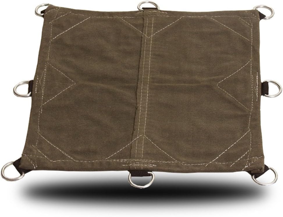 8x16 18oz Heavy Duty Canvas Tarp with D-Rings - Water, Mold, and Mildew Resistant (8x16)