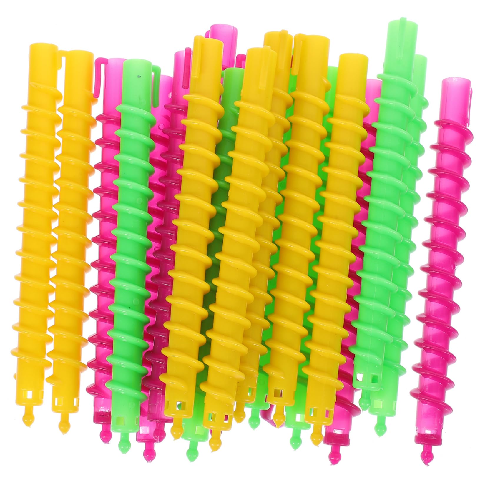 FRCOLOR Spiral Hair Perm Rods 5-Pack 6-Inch Curling Rods for Home and Salon Use Stable Grip Hair Curlers Ideal for Medium to Long Styling