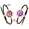 TOTWOO Long Distance Touch Bracelets for Couples, Vibration & Light up for Love Couples Bracelets | Long Distance Relationship Gifts for Girlfriend Bluetooth Pairing Jewelry