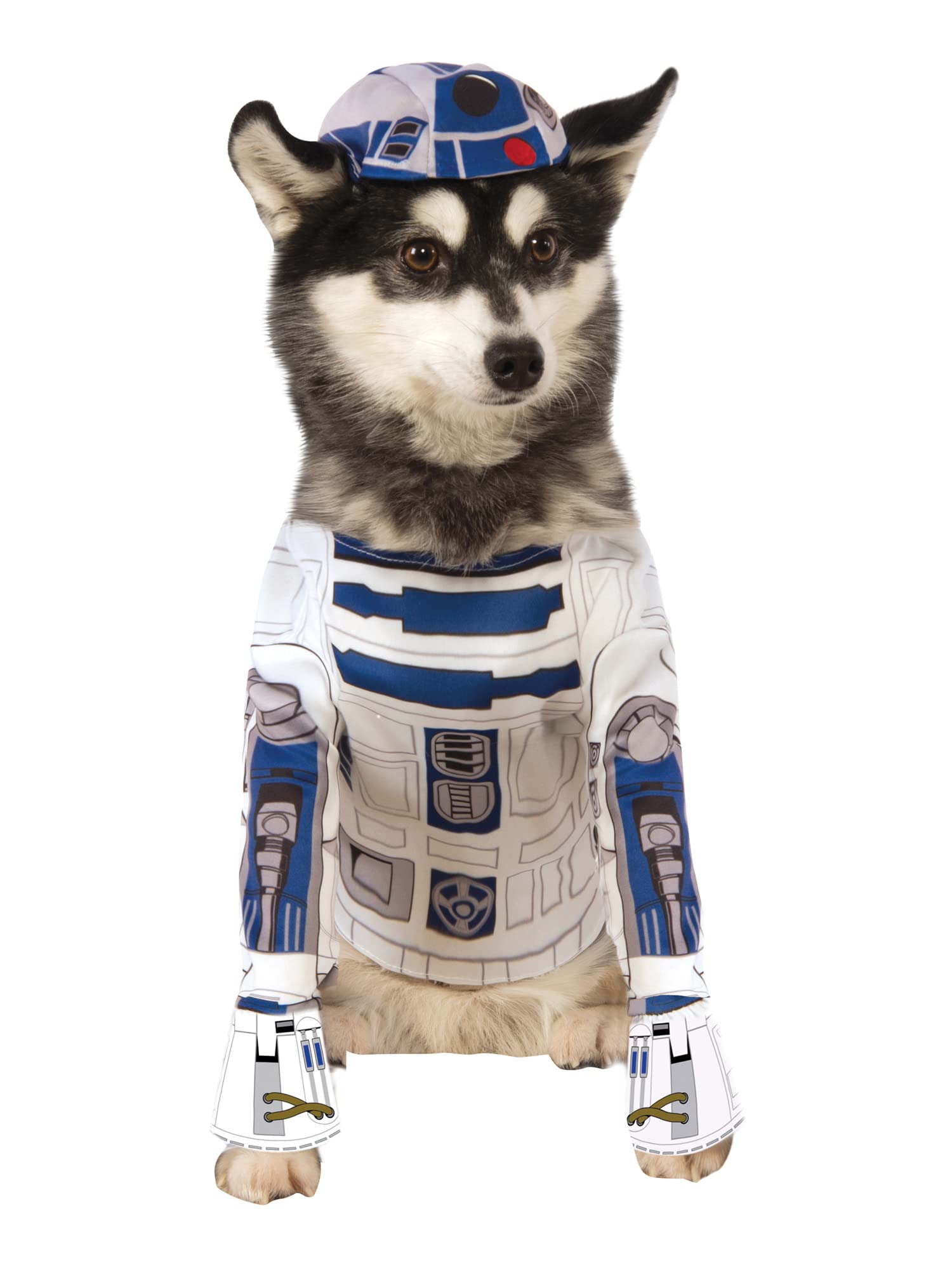 Rubies 888249S Pet's Star Wars R2-D2 Dog Costume, White, Small (Neck to Tail 11 Inch, Chest 17 Inch) Halloween