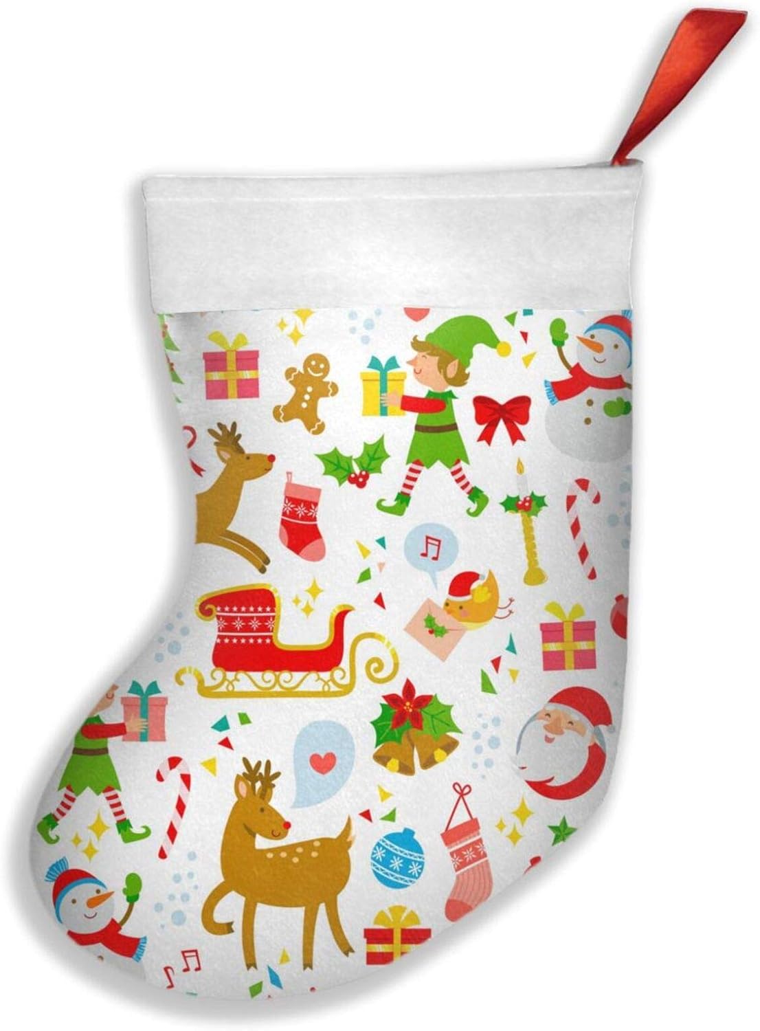 Colorful Christmas Pattern Christmas Socks Funny Xmas Holiday Socks