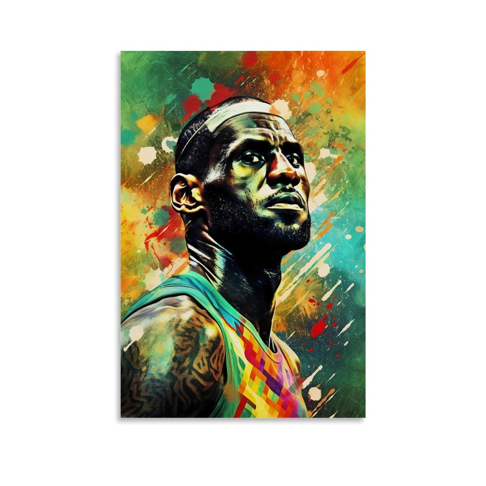 Lebron Poster James Canvas Decorative Painting Modern Aesthetic Decorative Painting Bedroom Living Room Art Poster 12x18inch(30x45cm) Unframe-style-1