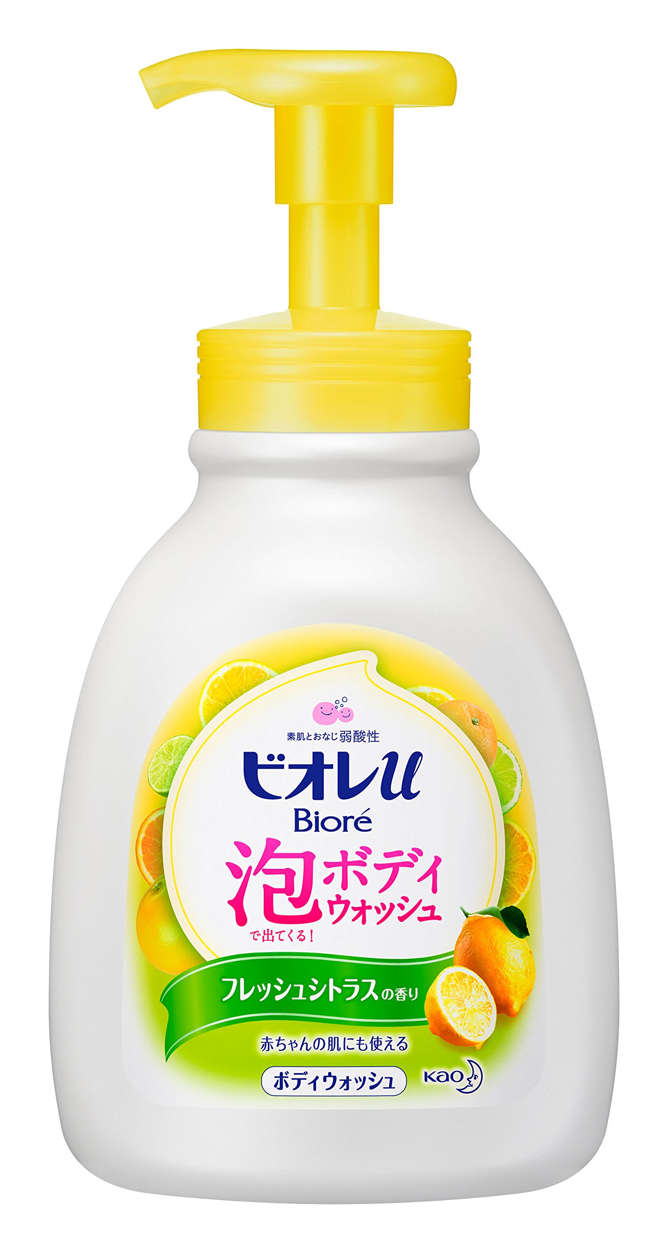 Biore U Bubble Body Wash Fresh Citrus Scent Pump 600ml Kao