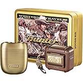 yoose Bounty Hunter Mini Shaver Gift Set, Portable Alloy Travel Shavers, Cordless Shaving, USB-C Rechargeable Electric Razor for Men, Dry Shave, IPX7 Waterproof, Easy Cleaning, Battery Indicator, Gold
