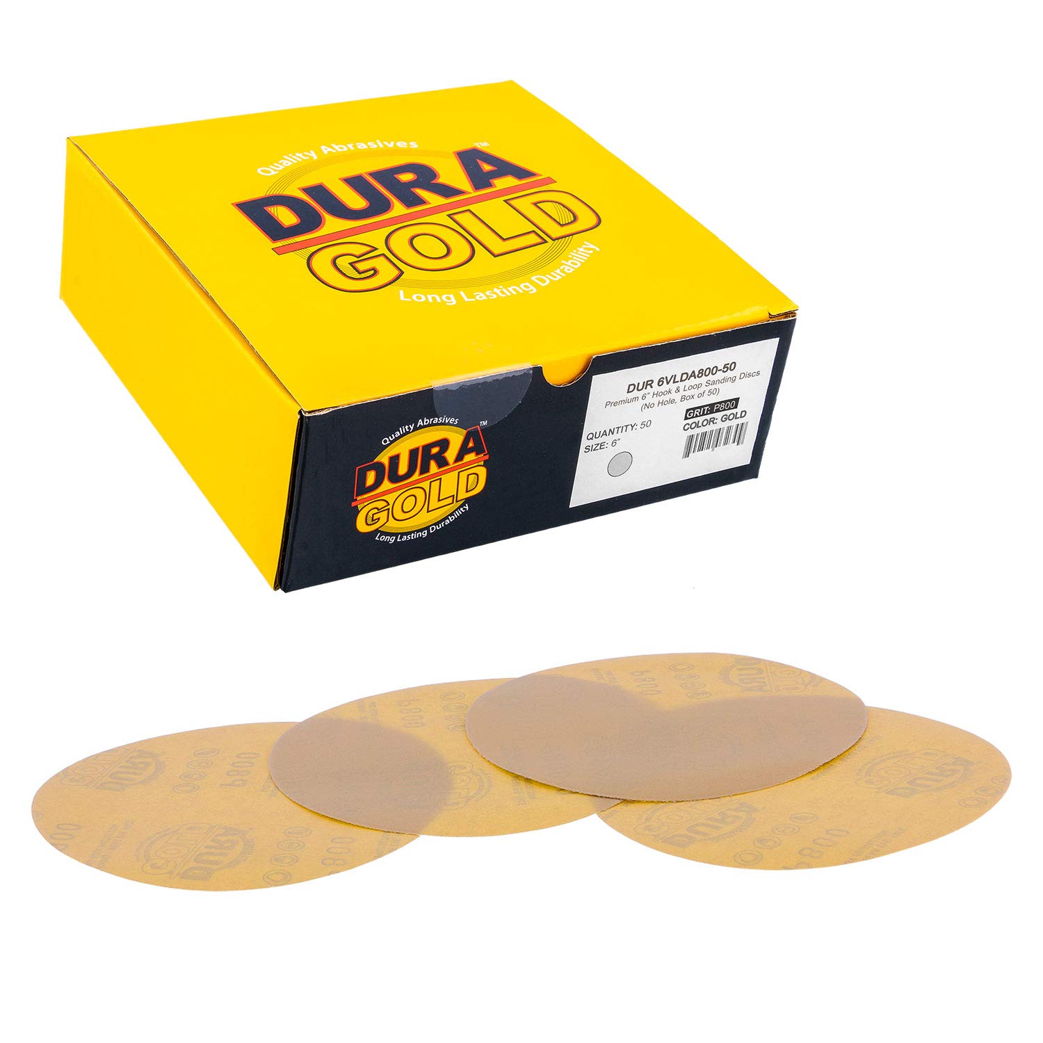 Dura-Gold Premium 800 Grit 6" Gold Sandpaper