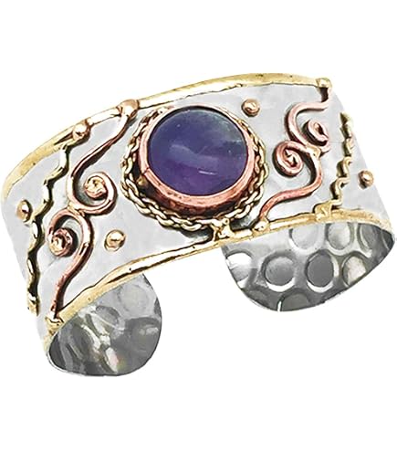 Amazon.com: Anju Jewelry Janya Collection Mixed Metal Cuff
