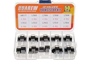 HUAREW 10 Values 50pcs Positive Fixed Voltage Regulator LM317T L7805 L7806 L7808 L7809 L7810 L7812 L7815 L7818 L7824 TO-220 I