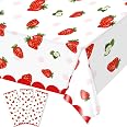 3 Pcs Strawberry Party Tablecloth Strawberry One Table Cover