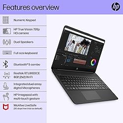 HP Newest 15.6" Multitasking Slim Laptop, 16GB