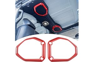 LAIKOU ABS Top Roof Speaker Audio Surround Cover Trim Ring Interior Accessories fit for Jeep Wrangler JL JLU 2018-2024 & Gladiator JT 2020-2024 (Red)