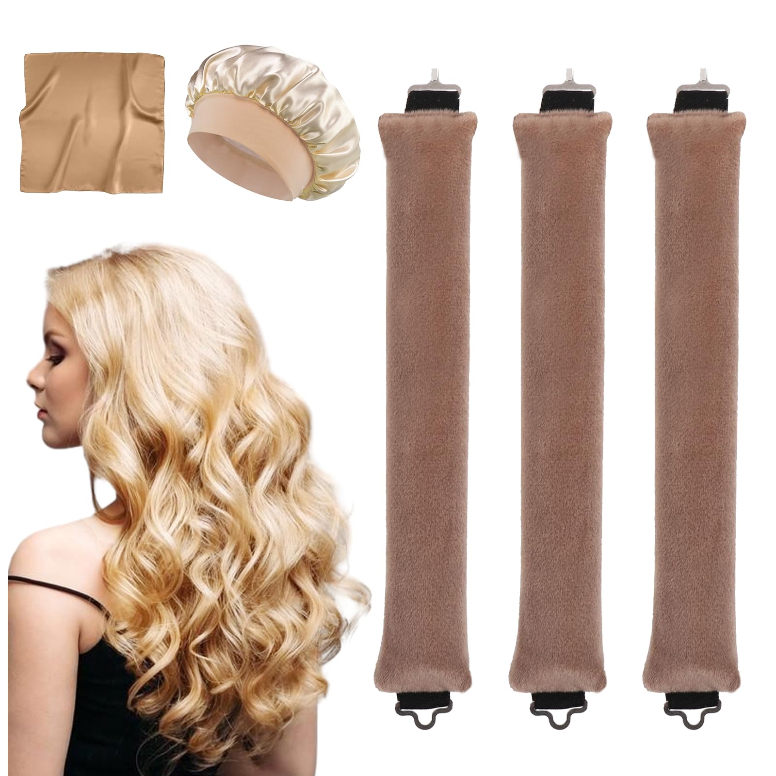 Asheyya 5 Pcs Heatless Blowout Rods Set, Jumbo Flexi Rods for Hair Wrapping and Sleeping at Night