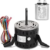 B1340021S Furnace Blower Motor for Goodman, 1/3 HP 115V 1050 RPM, Capacitor | Replacement for Goodman Amana B1340021 K55HXRBJ-1828, Include 12.5 uF/370V Capacitor
