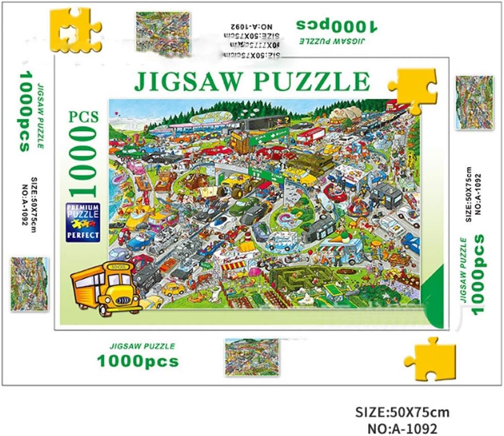 COOLLL Jigsaw Puzzles 1000 Pieces for Adults Seaport Harbour Puzzles Home Decoration Puzzle Children Floor Jigsaw Puzzle Landscape Decorative Painting