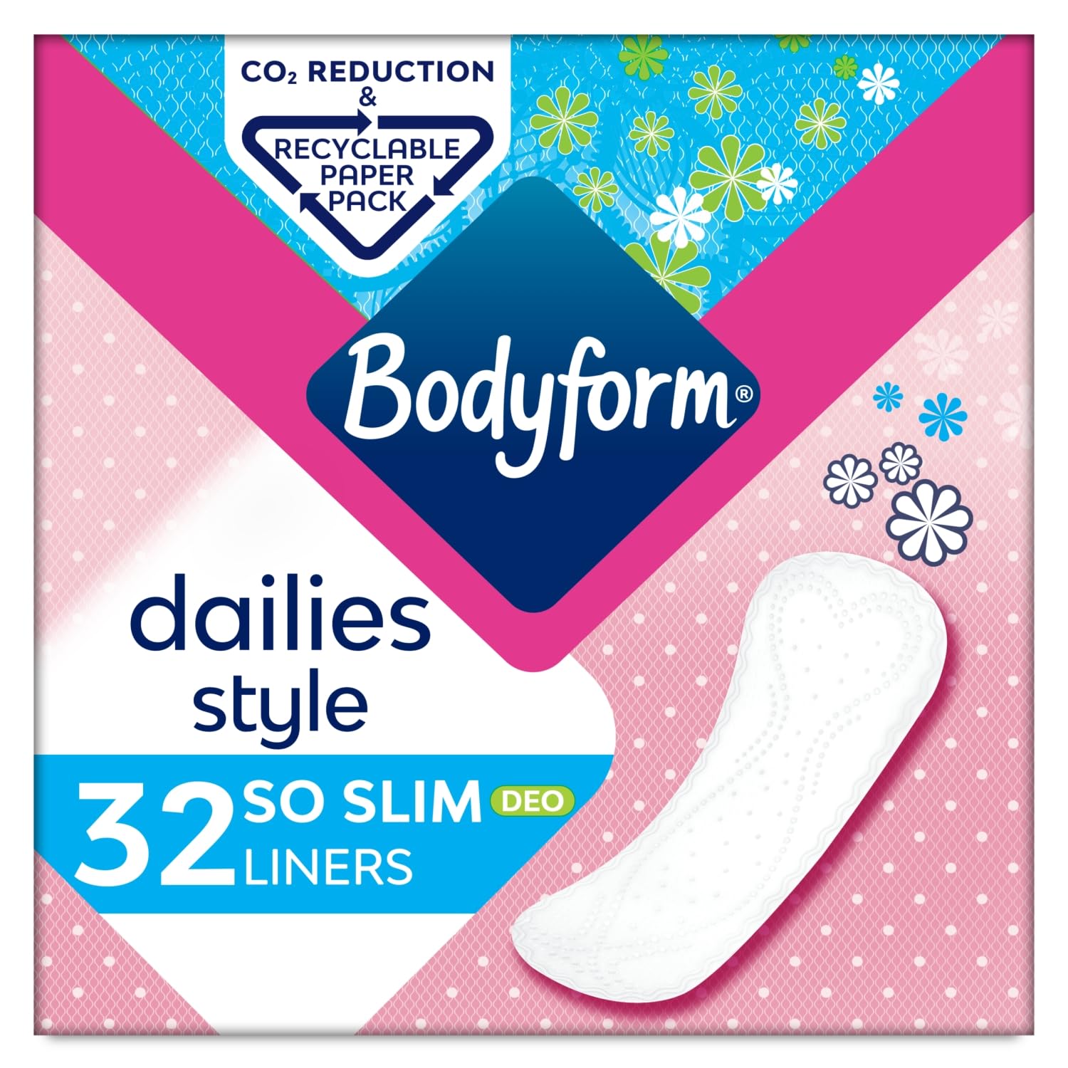 Bodyform So Slim Deo-Fresh Daily Liner (Pack of 32)