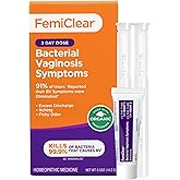 FemiClear BV Symptoms - Vaginal Ointment for Fishy Odor, Excess Discharge, Itching & Discomfort Due to Bacterial Vaginosis, All-Natural and Organic Ingredients, 2-Day Dose
