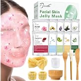 Pjordo Jelly Masks Set for Facials Professional Spa,10 Pack Jelly Mask Powder with Mixing Bowl Set, Peel Off Hydrojelly Mask for Hydrating, Nourishing &amp; Soothing, Gifts for Women