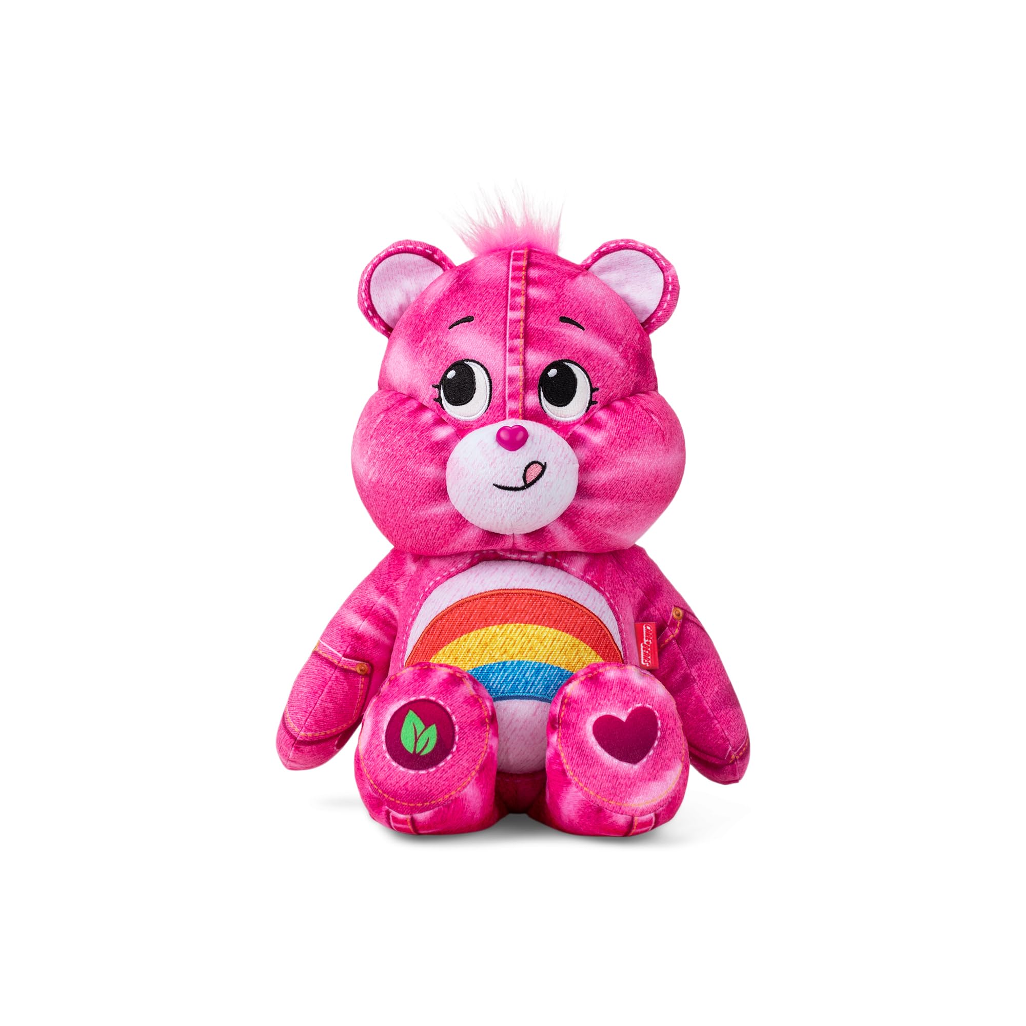 Photo 1 of Care Bears 14" Medium Plush - Cheer Bear - New Denim Design - Soft Huggable Eco-Friendly Material!