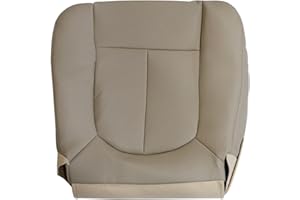Priprilod Perforated Leather Tan Driver Side Bottom Replacement Seat Cover Compatible with Ford F150 Lariat 2009 2010 2011 2012 2013 2014