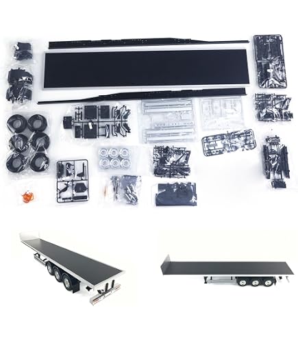 Amazon.com: wheelfun US in Stock, RC Chassis Flatbed Semi Trailer