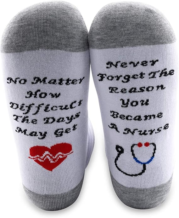 2 Pairs Nurse Socks Nursing Gifts Medical Nurse Novelty Socks New Nurse