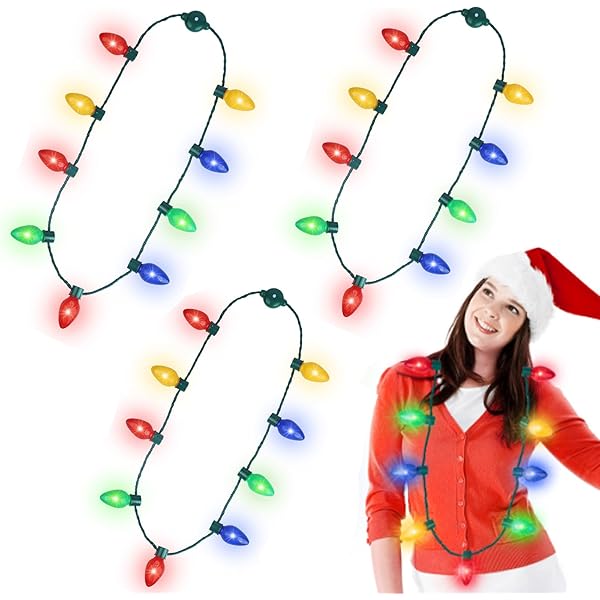 Christmas Necklace Light Up s Fun Party Favors For Kids