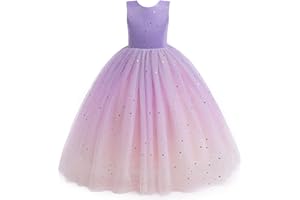 DORAGIRL Flower Girls Tulle Dress Bridesmaid Sparkle Wedding Pageant Dresses Princess Birthday Party