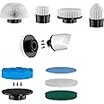 Mesqool Replacement Brush Heads 9-in-1 Brush Accessories Kit for CB1001 Electric Spin Scrubber 9 Pcs Replaceable Brush Heads 