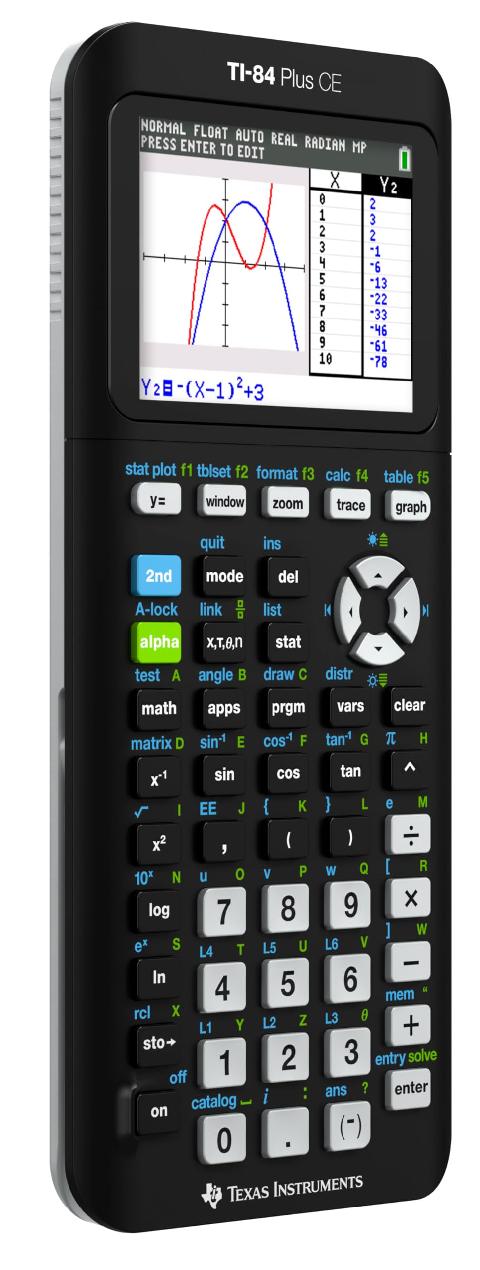 Texas Instruments TI-84 Plus CE Color Graphing Calculator, Black
