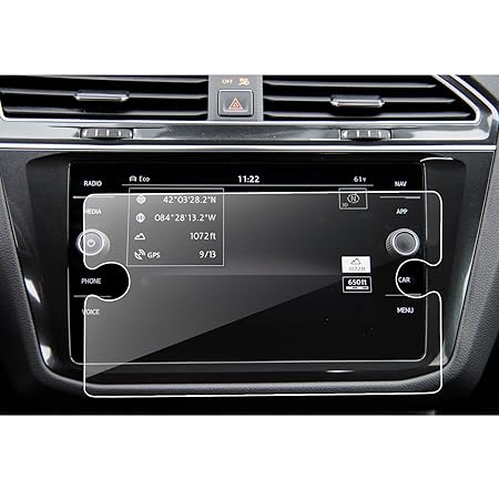 LFOTPP Tiguan II GTE Allspace 8 Zoll Navigation Schutzfolie - 9H Kratzfest Anti-Fingerprint Panzerglas Displayschutzfolie GPS
