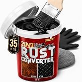 2 in 1 Rust Converter &amp; Metal Primer, 35 oz Rust Reformer Paint for Metal | For Rusty Car Chassis, Frame, Trailer, Truck &amp; Undercarriage, Heat-Stable Rust Encapsulator &amp; Inhibitor, Matte Black