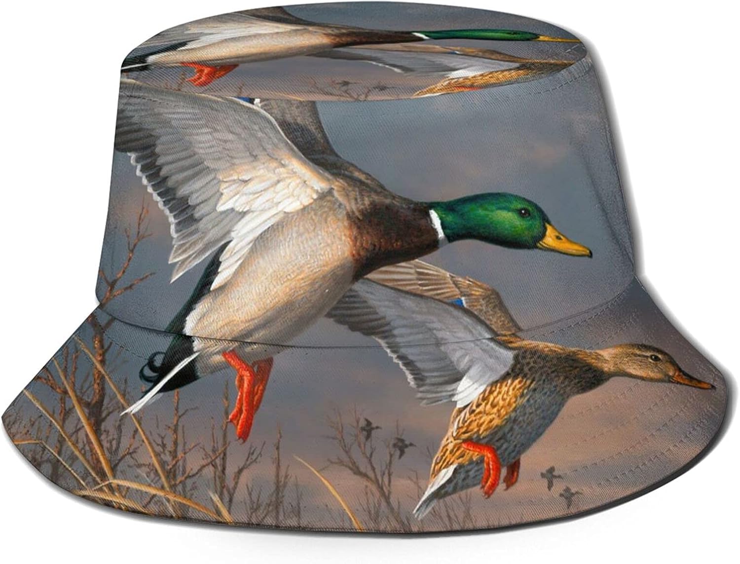 Mallard Duck Paintings Bucket Hat for Men Women Trendy Sun Hat Cute