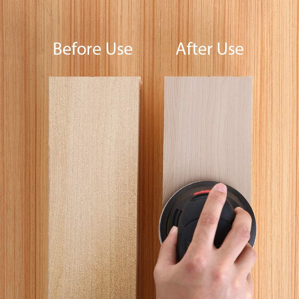 Meterk 5 Inch Random Orbit Sander 2.5A Orbital Sander with 12Pcs Sandpapers, 12000RPM, 6 Variable Speed, Efficient Dust Collector, Ideal for Finishing, Sanding, Polishing Wood - - 