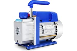 GYZJ 3.5 CFM Rotary Vane Vacuum Pump for HVAC/AC Refrigerant Recharging, Single Stage,1/4HP, 1/4" Flare, for Wine Degassing, Food Processing W/200ml Free Oil